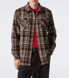 God's True Cashmere Wilderness plaid cashmere shirt with emeralds