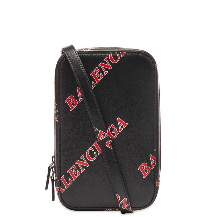 Photo: Balenciaga Leather Small All Over Logo Shoulder Bag