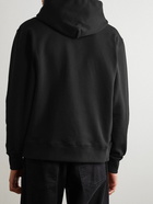 KENZO - Logo-Appliquéd Cotton-Blend Jersey Hoodie - Black