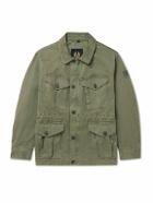 Belstaff - Logo-Appliquéd Cotton-Sateen Field Jacket - Green