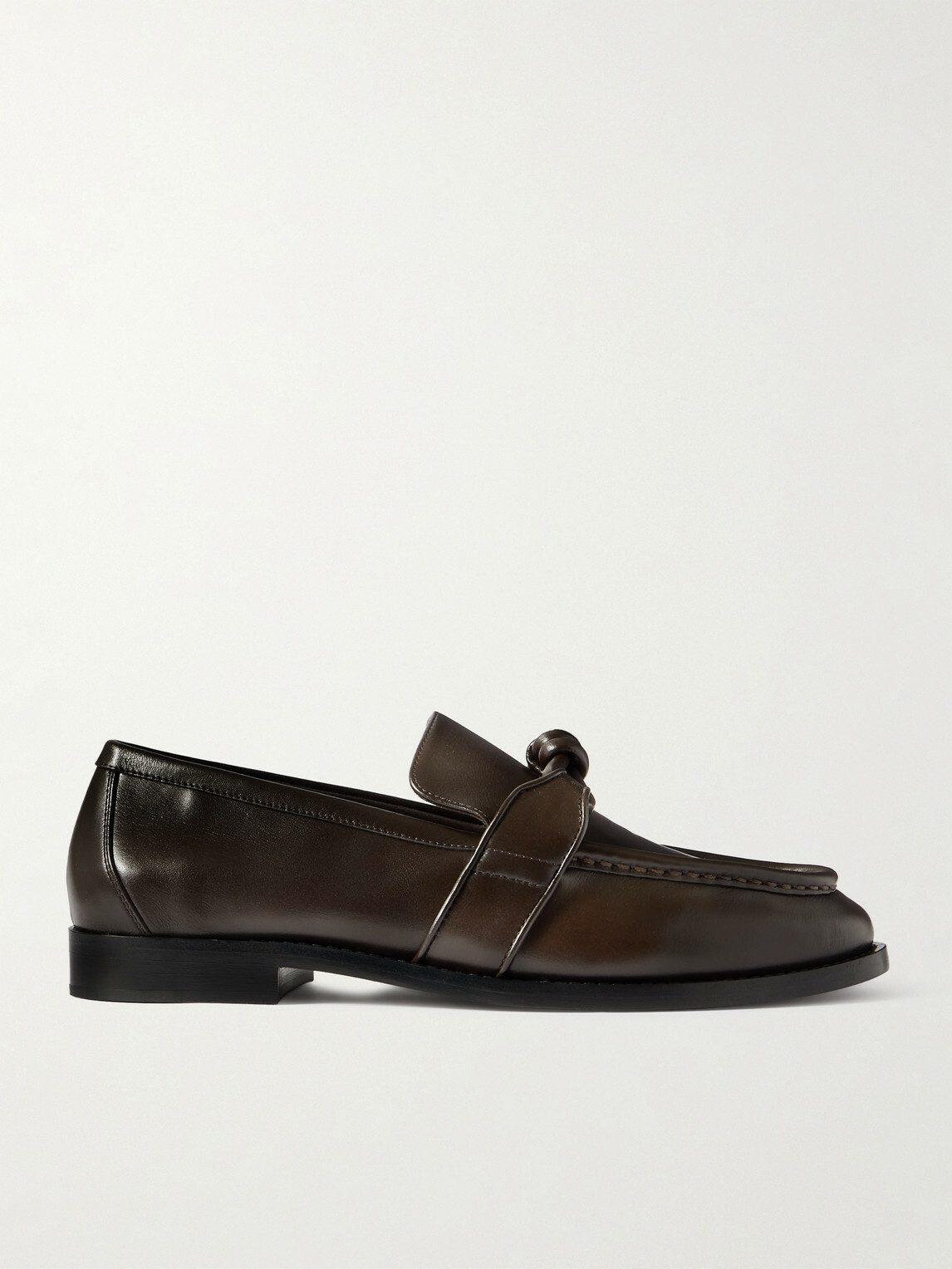 Bottega Veneta - Astaire Knot-Detailed Leather Loafers - Brown