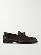 Bottega Veneta - Astaire Knot-Detailed Leather Loafers - Brown