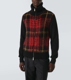 Alexander McQueen Tartan mohair and silk-blend bomber jacket