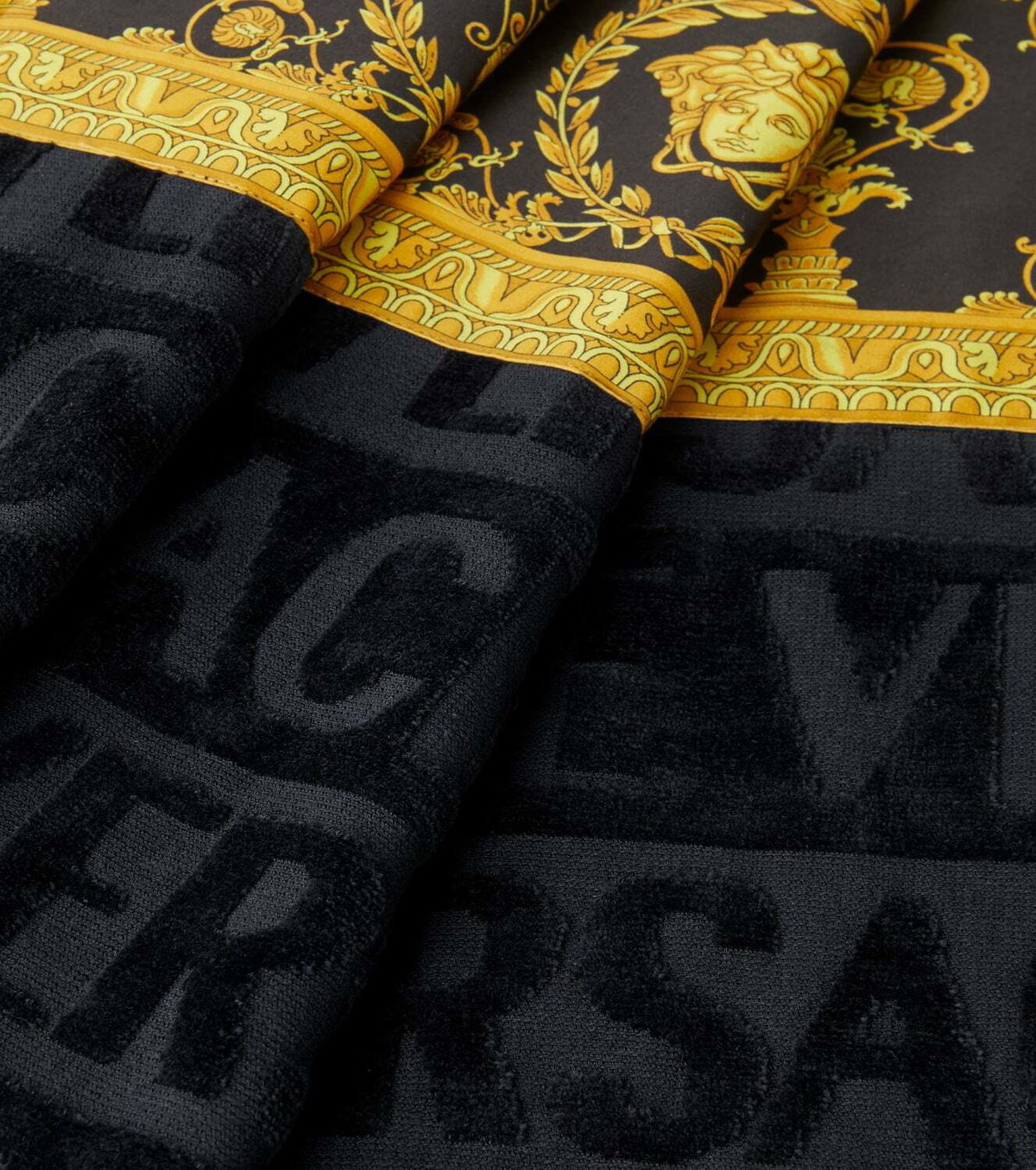 Versace Home I Love Baroque cotton terry beach towel