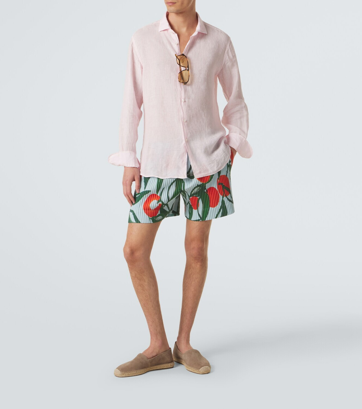 Homme Plissé Issey Miyake Pleated printed shorts