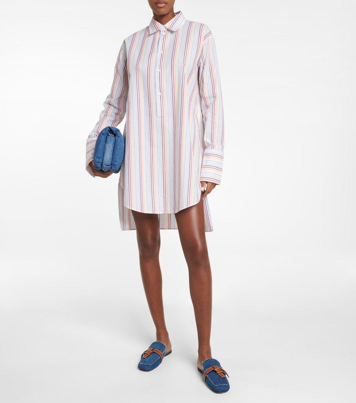 Loewe - Striped seersucker shirt dress Loewe