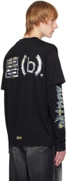 Givenchy Black Double Layer Long Sleeve T-Shirt