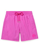 VILEBREQUIN - Moorea Embroidered Mid-Length Swim Shorts - Pink