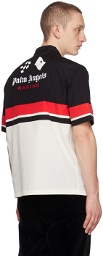 Palm Angels Off-White & Black MoneyGram Haas F1 Edition 'Racing' Bowling Shirt