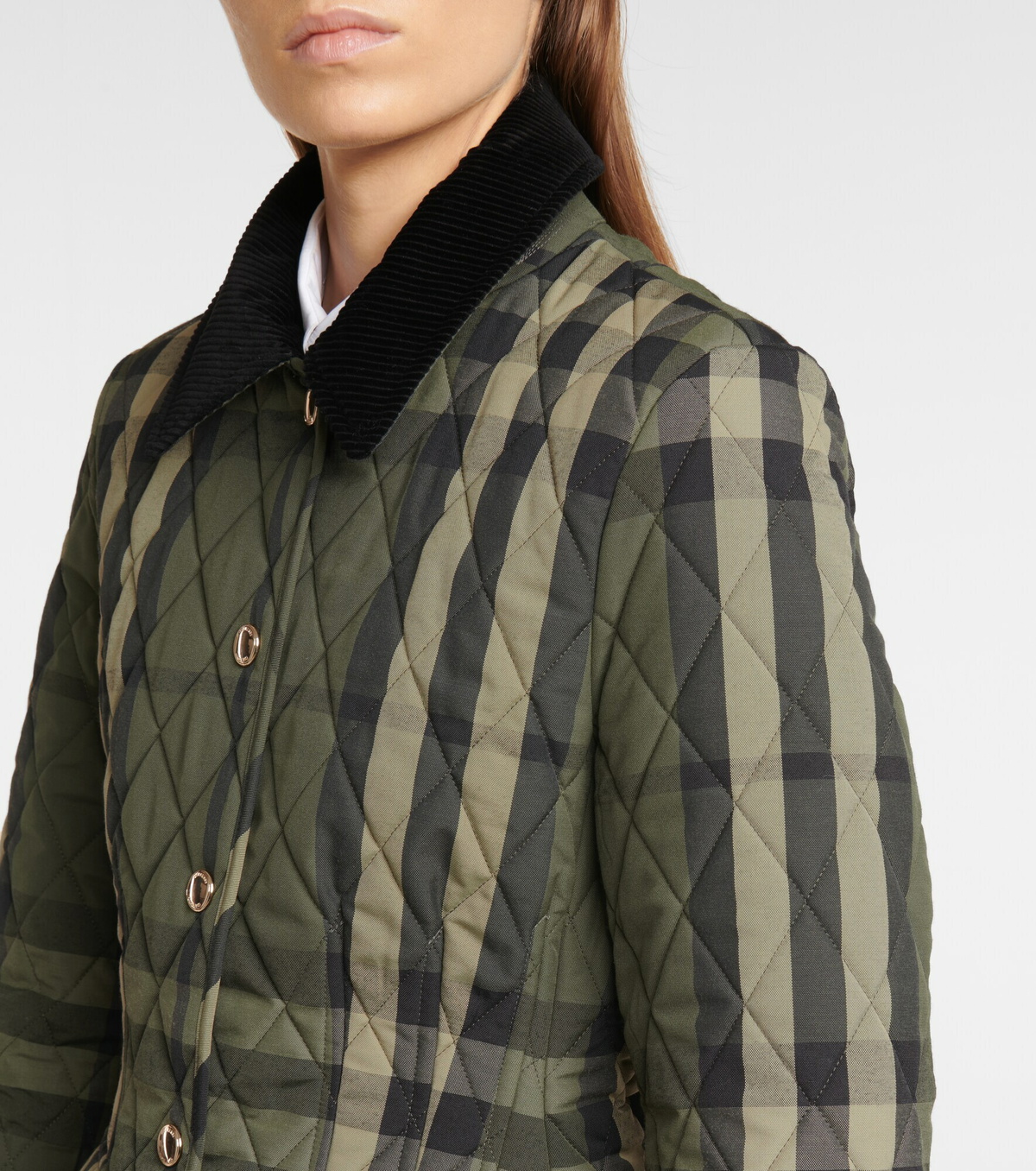 【BURBERRY】チェック quilted gabardine ジャケット Burberry - Checked quilted jacket Burberry