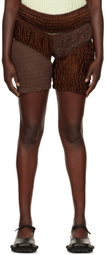 Sinéad O’Dwyer Brown Organic Cotton Shorts