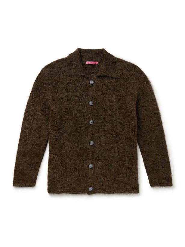 Photo: The Elder Statesman - Thistle Brushed Alpaca-Blend Cardigan - Brown