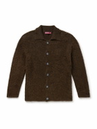 The Elder Statesman - Thistle Brushed Alpaca-Blend Cardigan - Brown