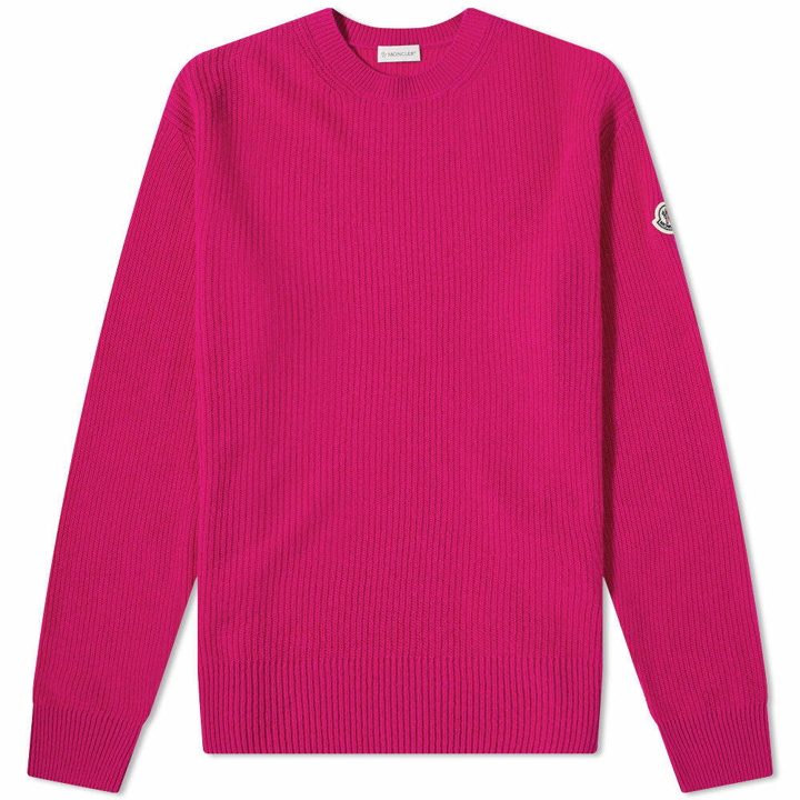 Photo: Moncler Men's Crew Neck Knit in Pink