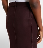 Victoria Beckham Draped virgin wool midi skirt