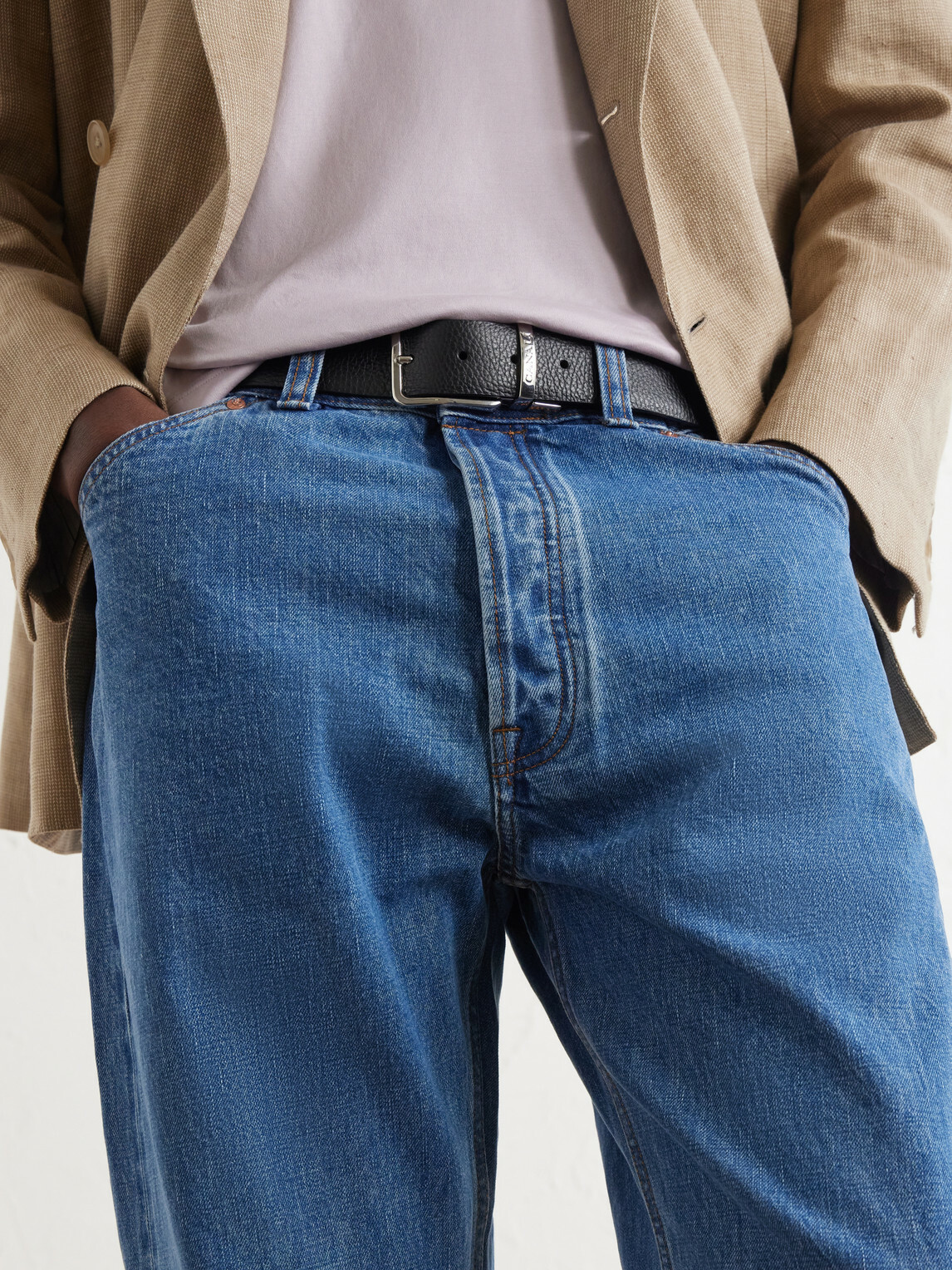 Canali - 3.5cm Reversible Leather Belt - Black
