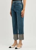 Veronica Beard Dylan Straight-leg Jeans Blue