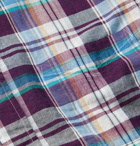 Beams Plus - Button-Down Collar Checked Cotton Shirt - Purple