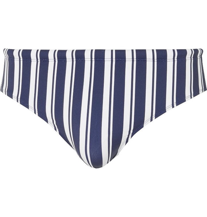 Photo: Orlebar Brown - Dachshund Striped Swim Briefs - Blue