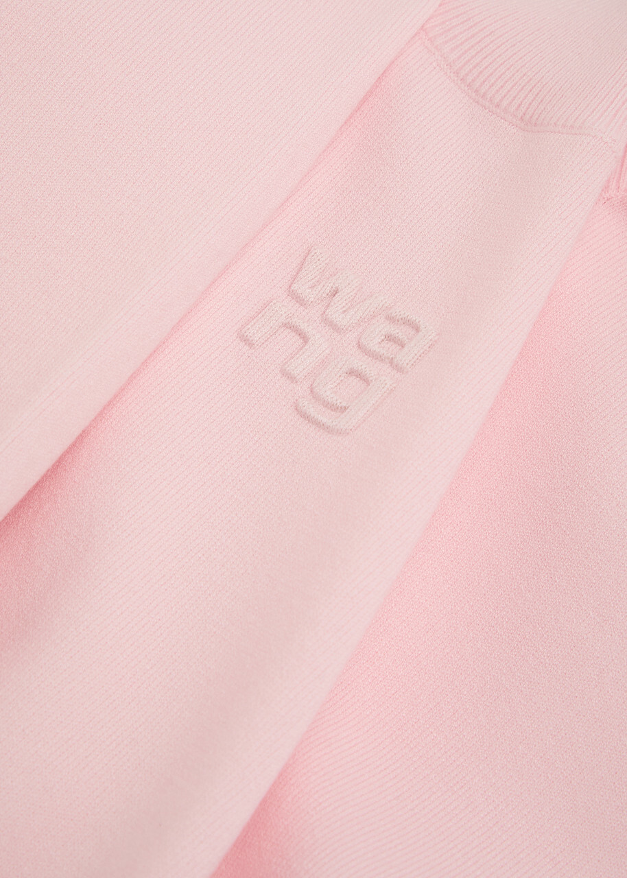 Alexanderwang.t Logo-embossed Knitted Mini Dress Pink