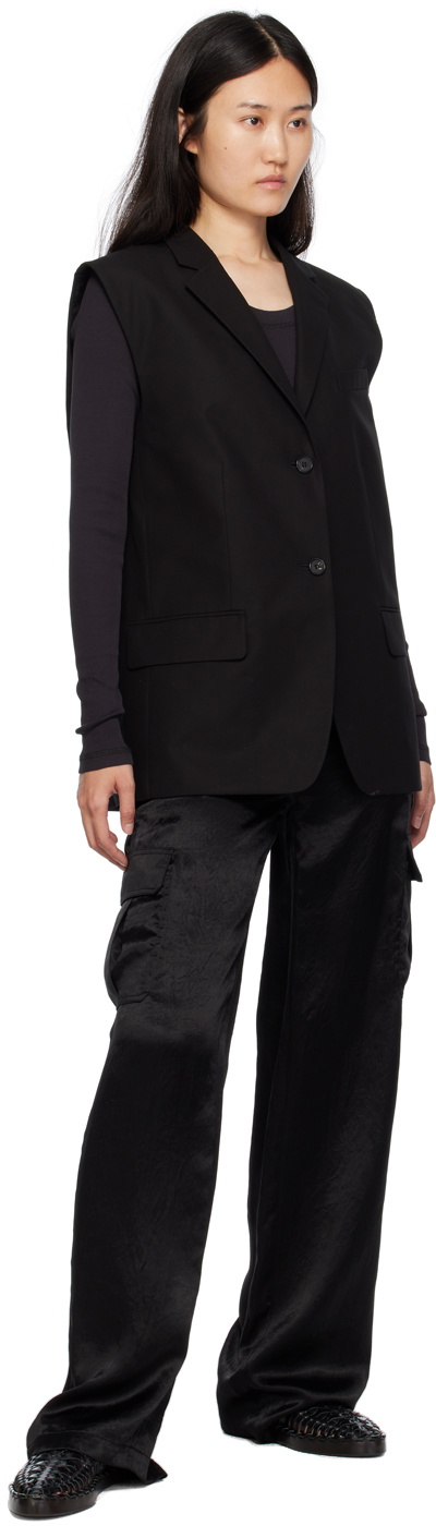 Theory Black Oversized Vest