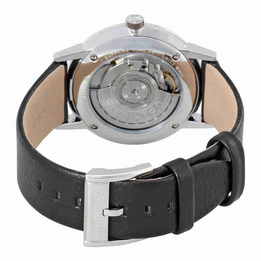 Hamilton Intra-Matic Black Dial Black Leather Mens Watch H38455731