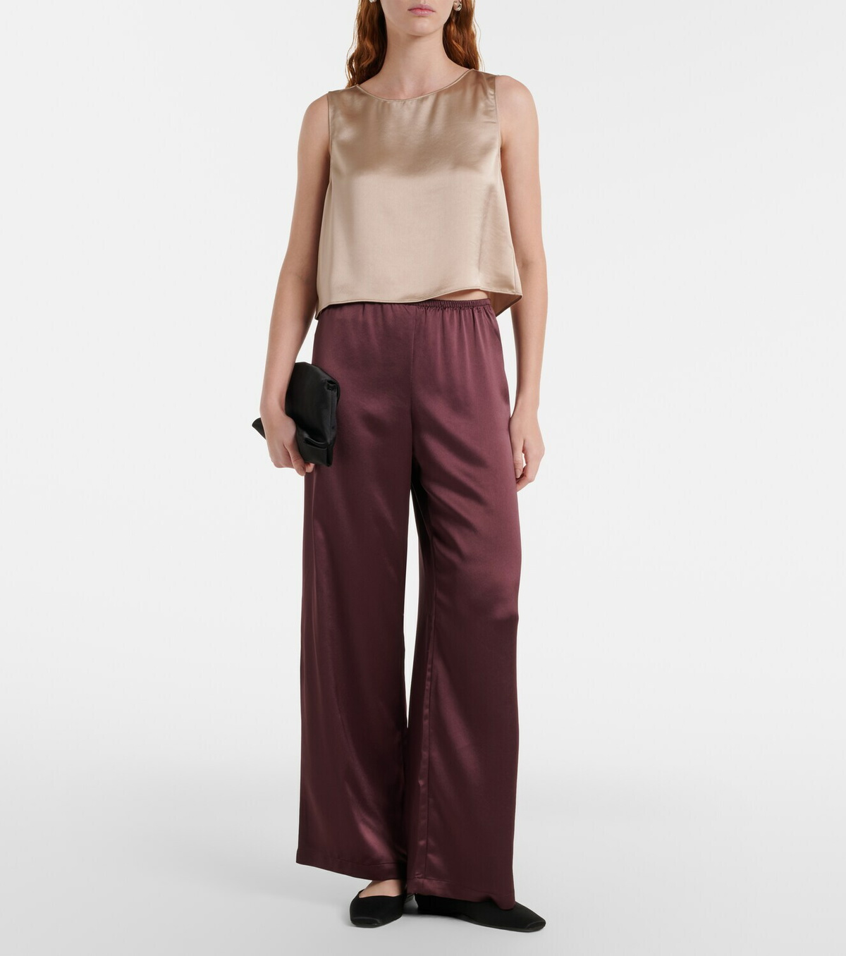 Leset Barb satin top