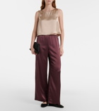 Leset Barb satin top