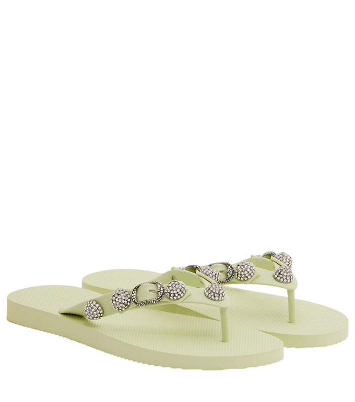Photo: Balenciaga Cagole embellished thong sandals