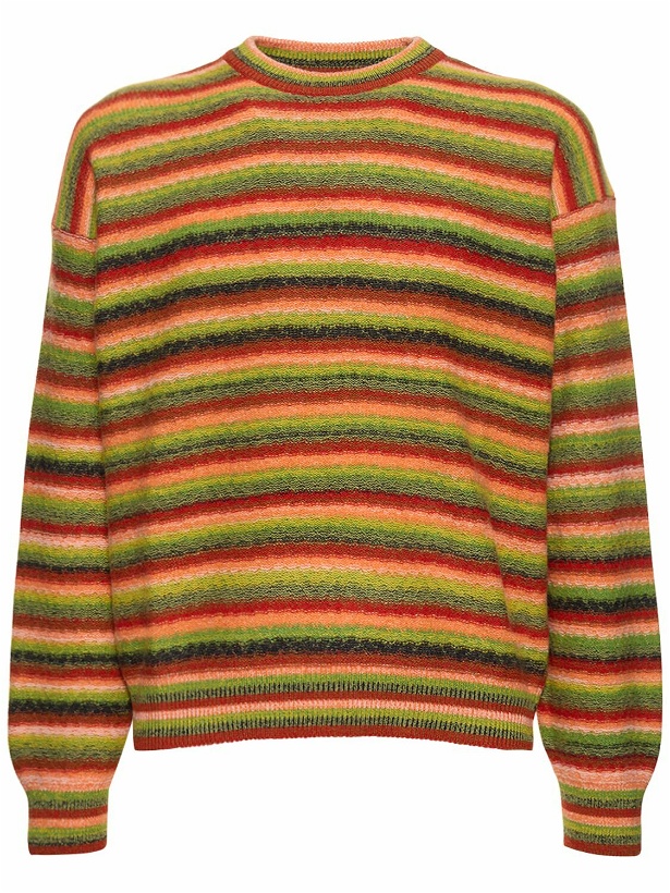 Photo: ZEGNA X THE ELDER STATESMAN - Striped Cashmere & Wool Crewneck Sweater