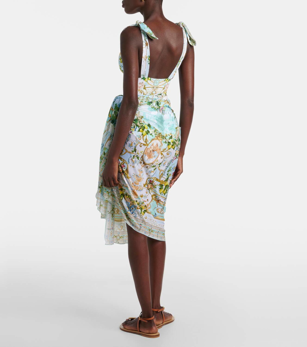 Camilla Draped beach cover-up