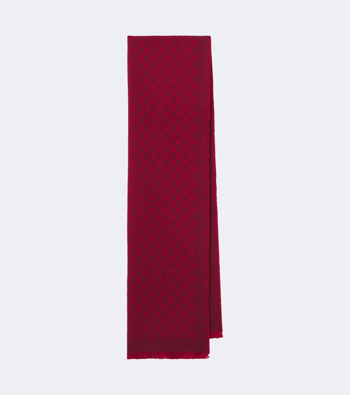 Gucci GG jacquard wool-blend lamé scarf