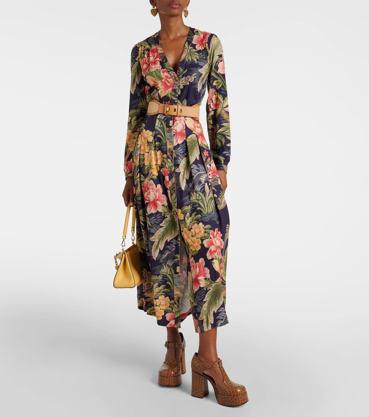 関税込【ETRO】Jersey and fil coupe jacquard maxi dress Etro Jersey and fil coupé jacquard maxi dress Etro