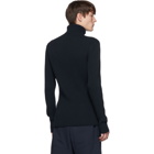 Bottega Veneta Navy Rib Knit Turtleneck