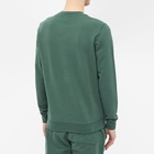 Sunspel Men's Loopback Crew Sweat in Dark Green