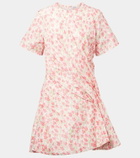 Loewe Floral gathered minidress