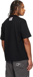 AAPE by A Bathing Ape Black Reversible Moonface College T-shirt