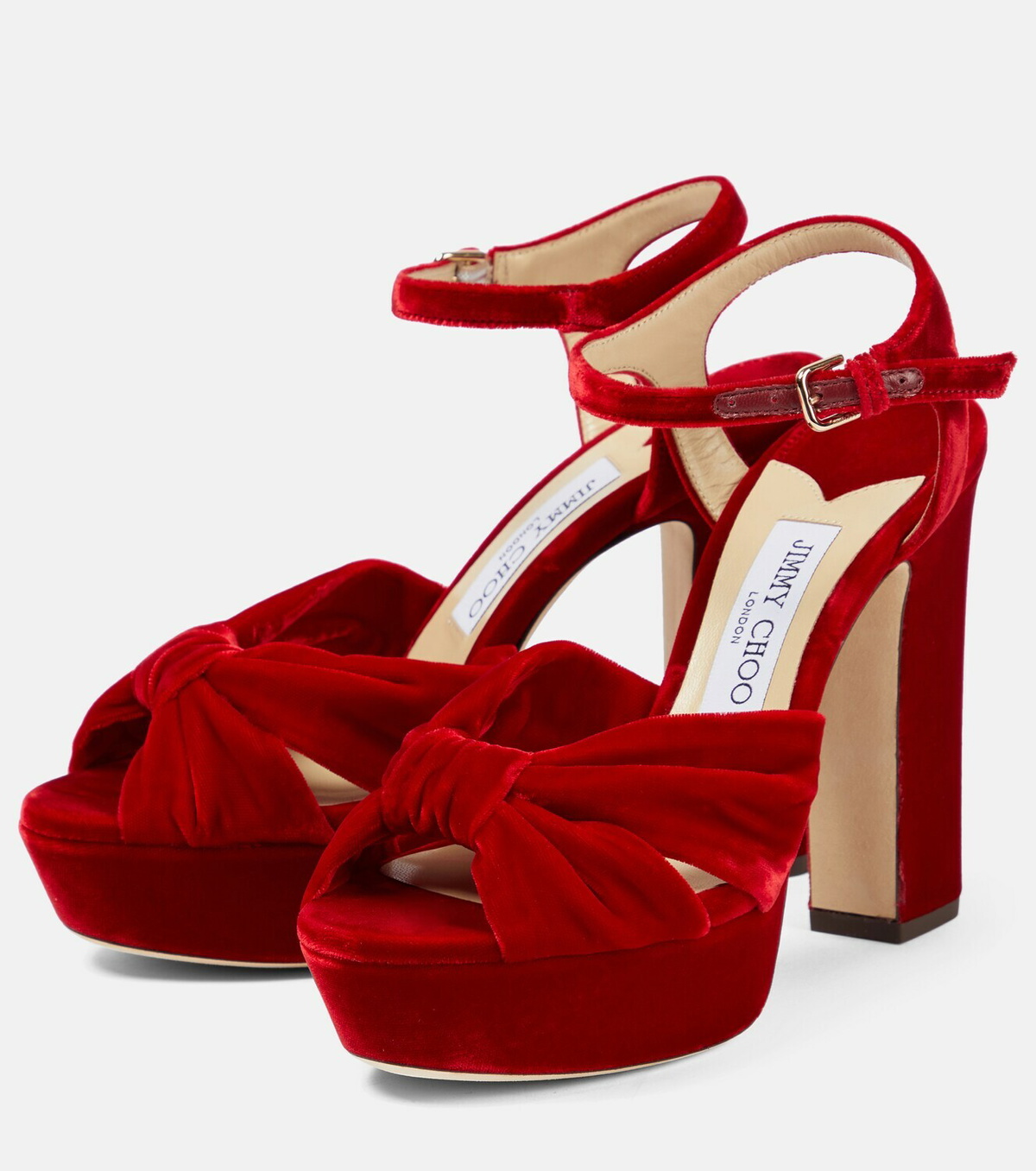 Jimmy Choo - Heloise 120 velvet platform sandals