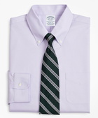 Brooks Brothers Men's Stretch Regent Regular-Fit Dress Shirt, Non-Iron Pinpoint Button-Down Collar | Lavender