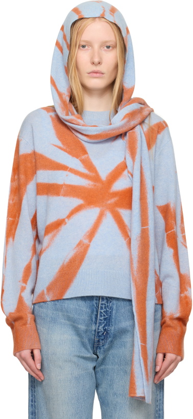 Photo: The Elder Statesman Blue & Orange Mythic Wrap Hood