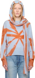 The Elder Statesman Blue & Orange Mythic Wrap Hood