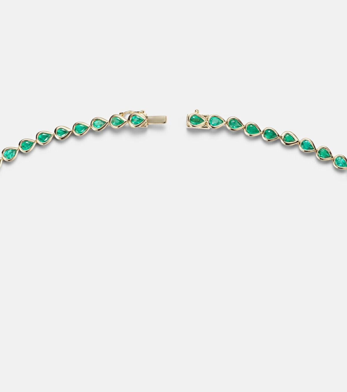 Anita Ko 18kt gold choker with emeralds