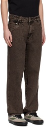 Dime Brown Classic Relaxed Jeans