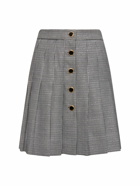 ALESSANDRA RICH Houndstooth Wool & Lurex Mini Skirt