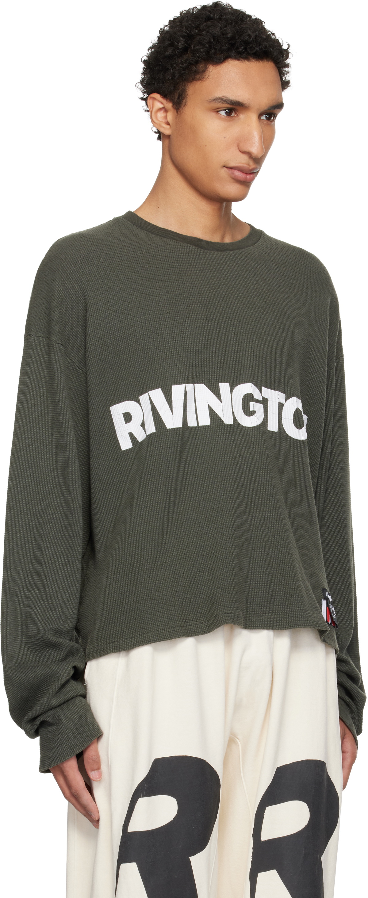 Rivington Roi Rebis Khaki 'Anti Death' Thermal T-shirt
