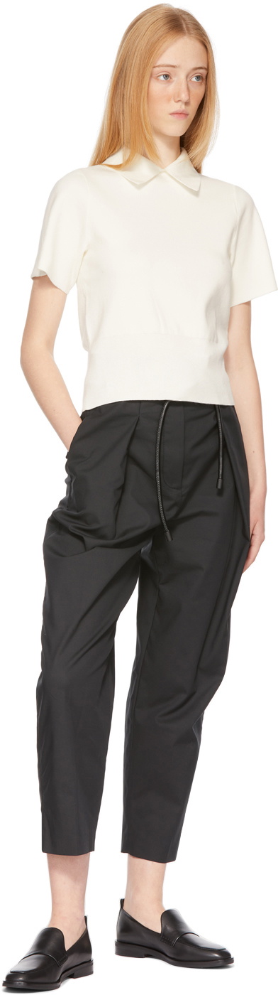 TROUSERS WITH DETAIL ORIGAMI. BLACK