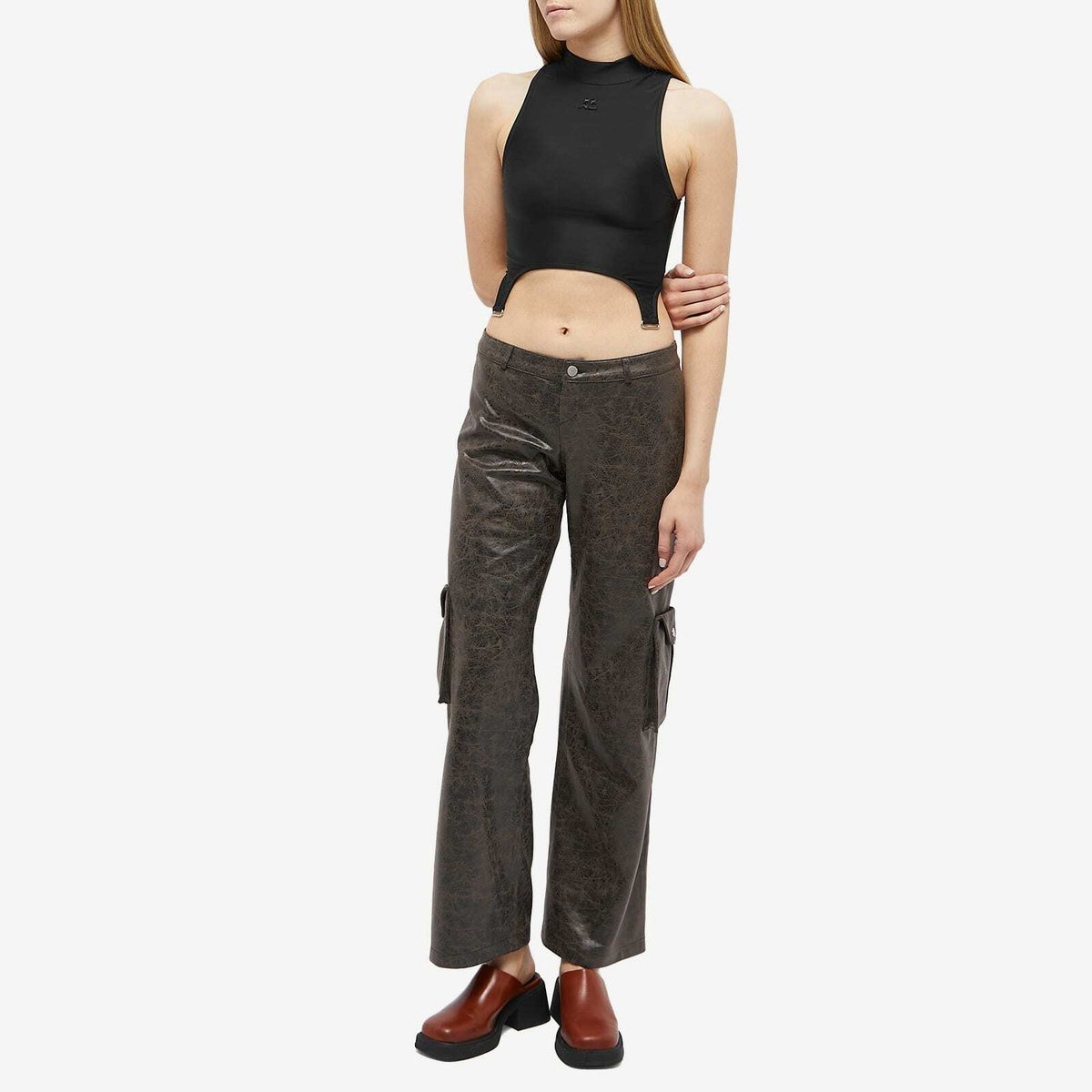 Courreges Women's Courrèges Tech Jersey Suspenders Tank Top in