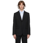 Comme des Garcons Homme Deux Black Wool Yarn-Dyed Blazer