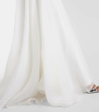Maticevski Bridal Dhalia caped silk gown
