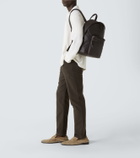 Zegna Secondskin Hoodie leather backpack
